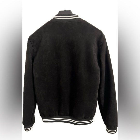 Dolce cabbana stripe trim suede bomber jacket for men - Picture 4 of 8